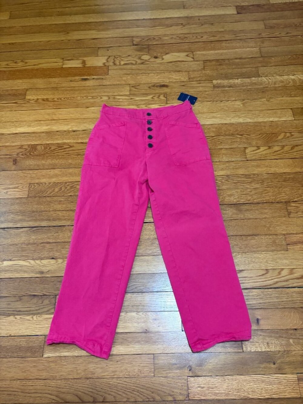 Lucky Brand Womens Cropped Jeans Size 27 Pink Stretch Denim Button Fly NWT